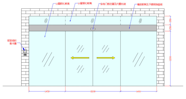 多瑪平開感應自動門